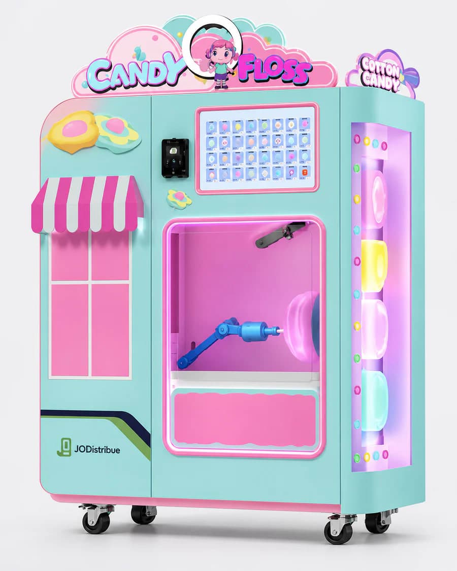 Distributeur automatique de barbe à papa JODistribue